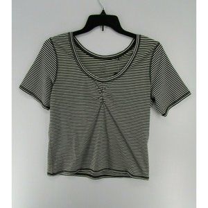 Levis Pullover Striped Short Sleeve Scoop Neck Tee Top Shirt